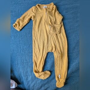 Larkspur Newborn Footsie Mustard Yellow Bamboo Pajamas